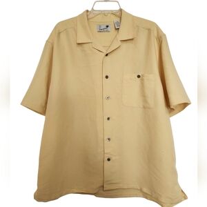 Havana Shirt Yellow Button Down Shirt Casual Resortwear Vacation Resort Mens XL